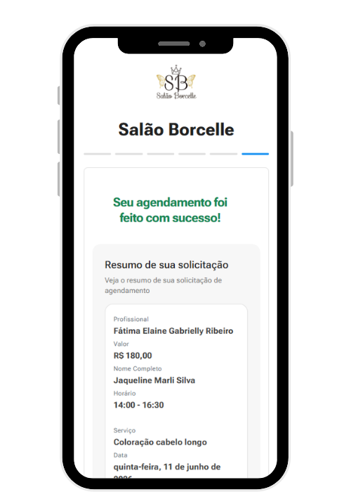 confirmação de agendamento online